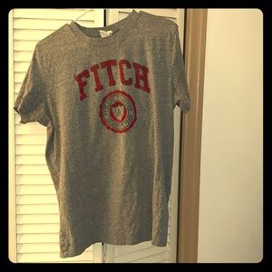 Gray Abercrombie and Fitch tee.